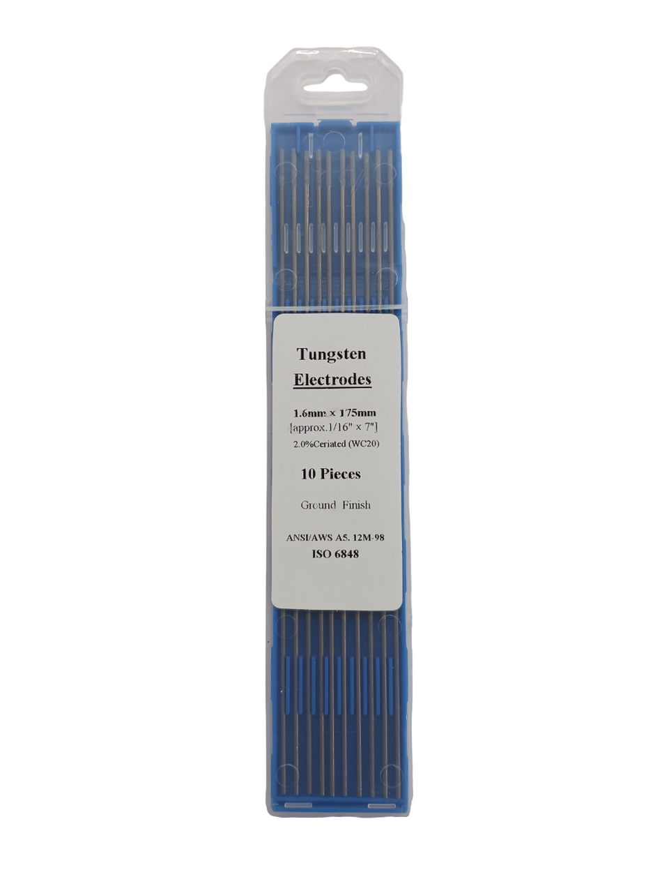 10-pcs TIG Welding Tungsten Electrode 2.0% Ceriated (Gray) 1/16" x 7"