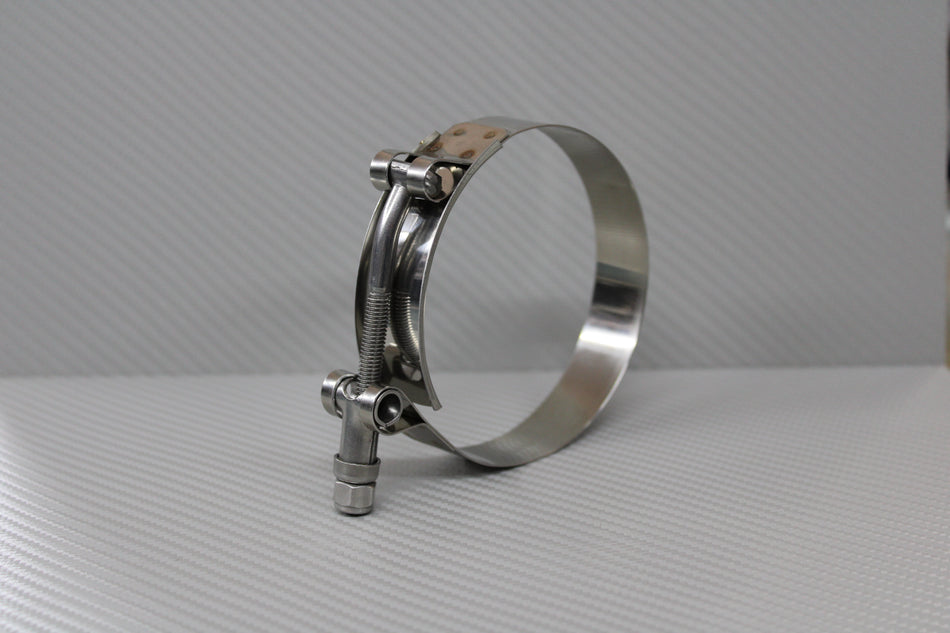 2.50" ID Hose T-Bolt Clamp 304 Stainless (Clamping Range 2.638" - 2.952")