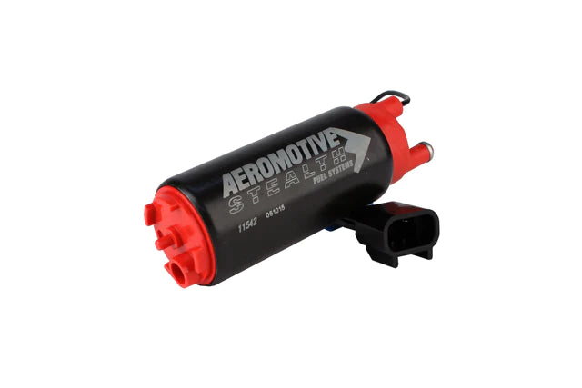Aeromotive 340 Stealth Fuel Pump - Offset Inlet Inline w/ Outlet