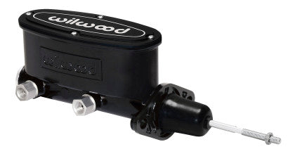 Wilwood Aluminum Tandem Master Cylinder (15/16" Bore)- Black W/Pushrod