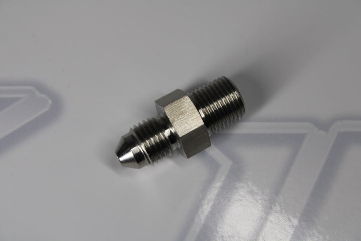 -03 AN to 1/8 NPT Straight Adapter (Stainless Steel)